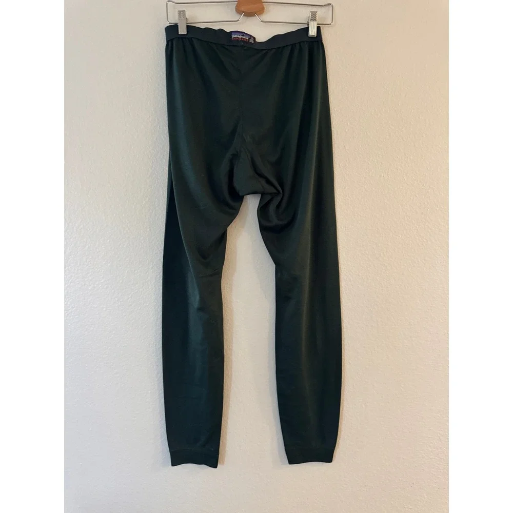 VTG Patagonia Capilene Thermal Base Layer Pants Medium Dark Green Made in USA